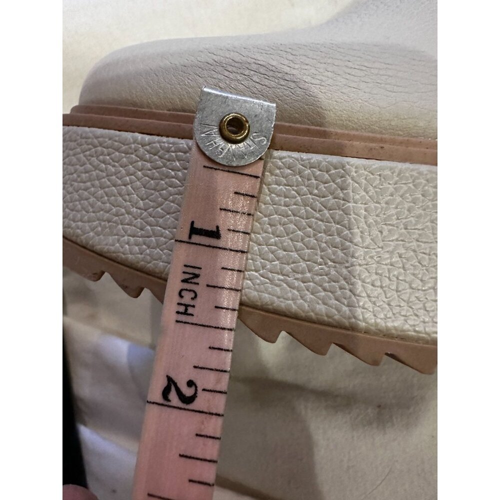Dolce Vita Hilde Women’s Ankle Boots Ivory Leather Wedge Platform Size 9.5 NWOB - Picture 9 of 9